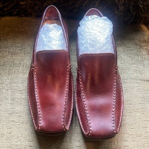 Donald Pliner driver shoes men cognac size 8.5 EUC made in Italy